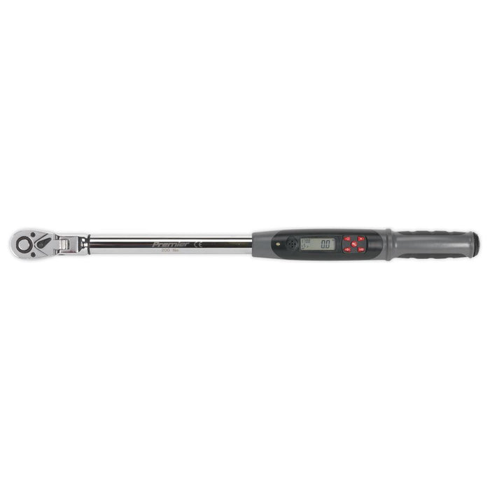 Sealey Angle Torque Wrench Flexi-Head Digital 1/2"Sq Drive 20-200Nm(14.7-147.5lb Sealey - Town Tools 