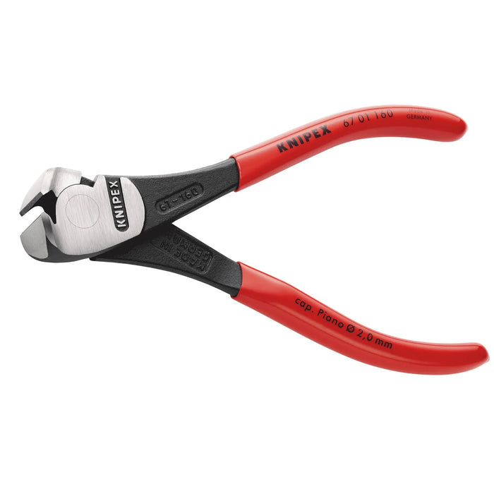 KNIPEX 67 01 160 SBE High Leverage End Cutting Nippers, 160mm - 67 01 160 SB