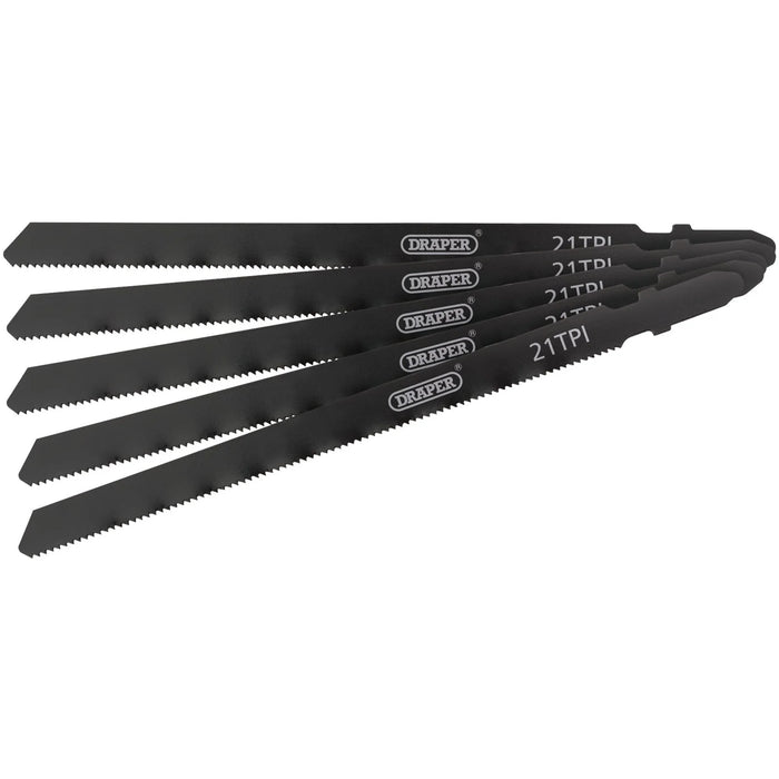 Draper DT318A Jigsaw Blade Set, 130mm, (5 Piece) - DT318A