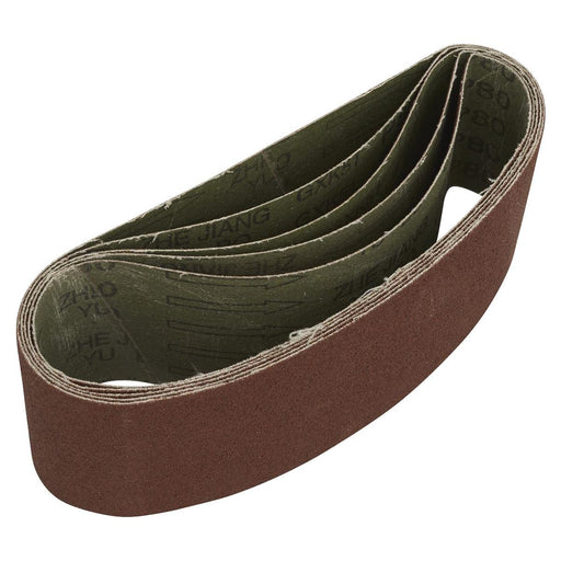 Sealey 76 x 457mm Sanding Belt 80Grit - Pack of 5 SB80457 Sealey - Town Tools 