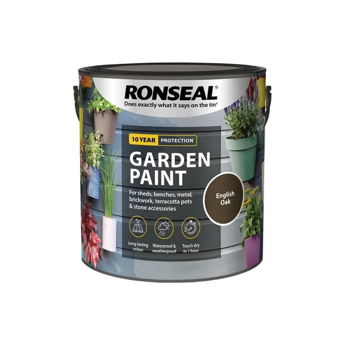 Ronseal Garden Paint English Oak 2.5 litre Ronseal - Town Tools