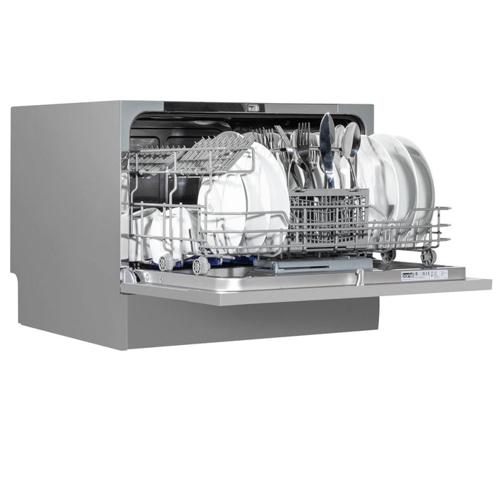 Baridi Tabletop Dishwasher 6 Place Settings 6.5L Capacity - Silver DH84 Baridi - Town Tools 