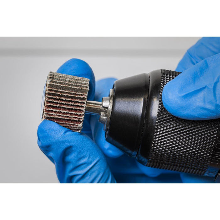 Sealey 25 x 20mm Abrasive Flap Wheel on 6mm Shaft 40Grit - Pack of 5 FW2520405 Sealey - Town Tools 