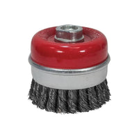 Faithfull Wire Cup Brush Twist Knot 80mm M14x2, 0.50mm Steel Wire