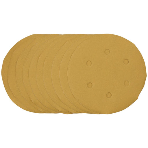 Draper Gold Sanding Discs with Hook & Loop, 150mm, 400 Grit (Pack of 10) 64282 Draper - Town Tools 