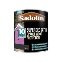 Sadolin Superdec Opaque Wood Protection Black Satin 1 litre