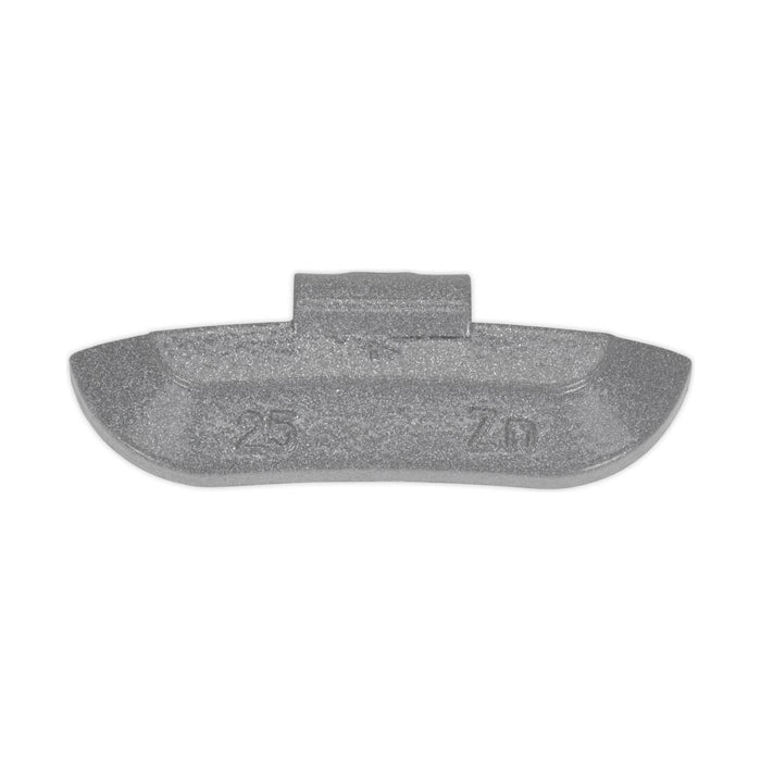 Sealey Wheel Weight 25g Hammer-On Zinc for Steel Wheels Pack of 100 WWSH25 Sealey - Town Tools 