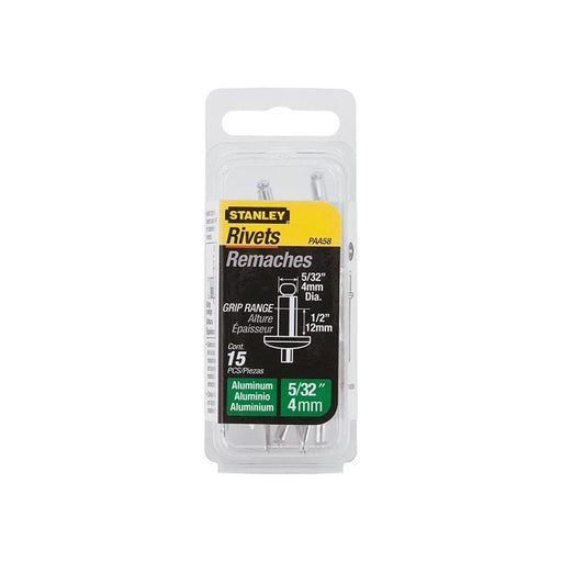 Stanley® Hand Tools 1-PAA58 Aluminium Rivets Long 4 x 12mm Pack of 15 STANLEY® Hand Tools - Town Tools