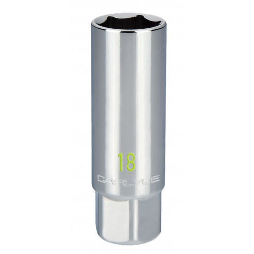 Carlyle Tools 3/8In Drive 18mm Chrome Spark Plug Socket - image 1
