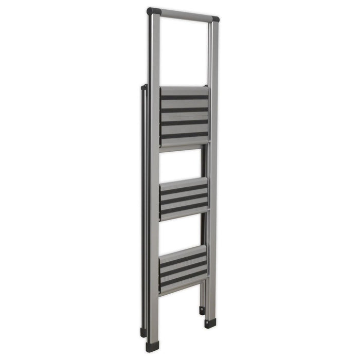 Sealey Aluminium Professional Folding Step Ladder 3-Step 150kg Capacity APSL3 Sealey - Town Tools 