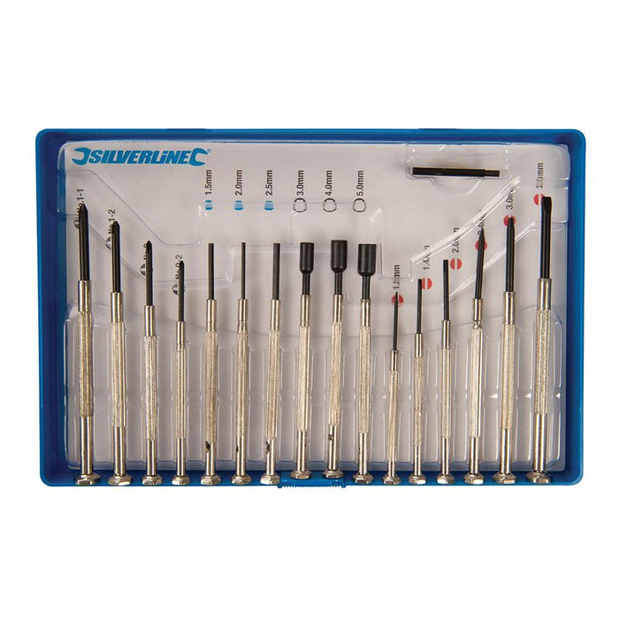 Silverline Jewellers Precision Screwdriver Set 16pce 16pce Silverline - Town Tools 