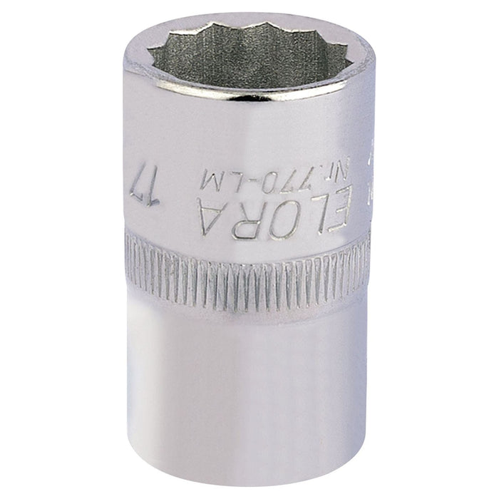 Draper Elora Bi-Hexagon Socket, 1/2" Sq. Dr., 17mm 24624 Draper - Town Tools 