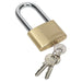 Sealey Brass Body Padlock Long Shackle 60mm Sealey - Town Tools 