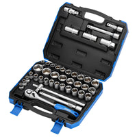 Draper Combined MM/AF Socket Set, 1/2" Sq. Dr. (41 Piece) - HD41AM