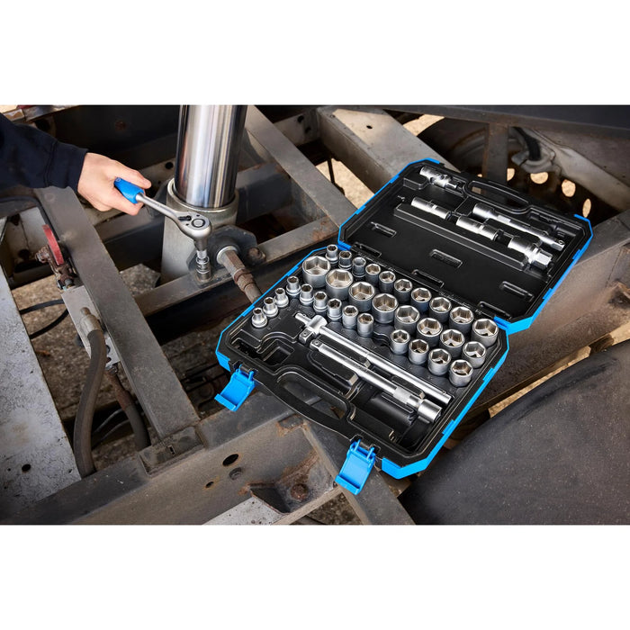 Draper Combined MM/AF Socket Set, 1/2" Sq. Dr. (41 Piece) - HD41AM