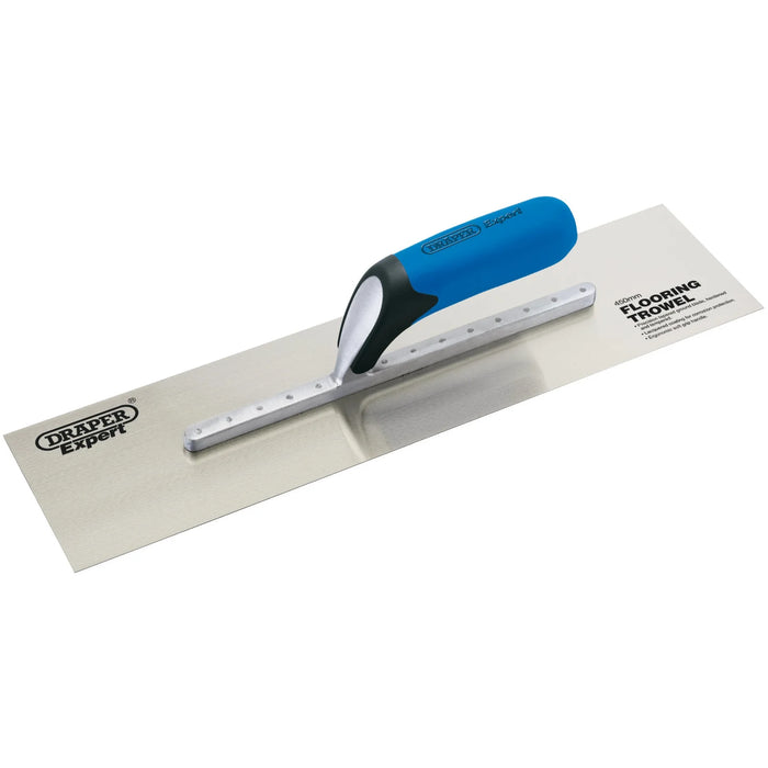 Draper Expert Soft Grip Stainless Steel Plastering Trowel, 455mm - PTSSW/SGW