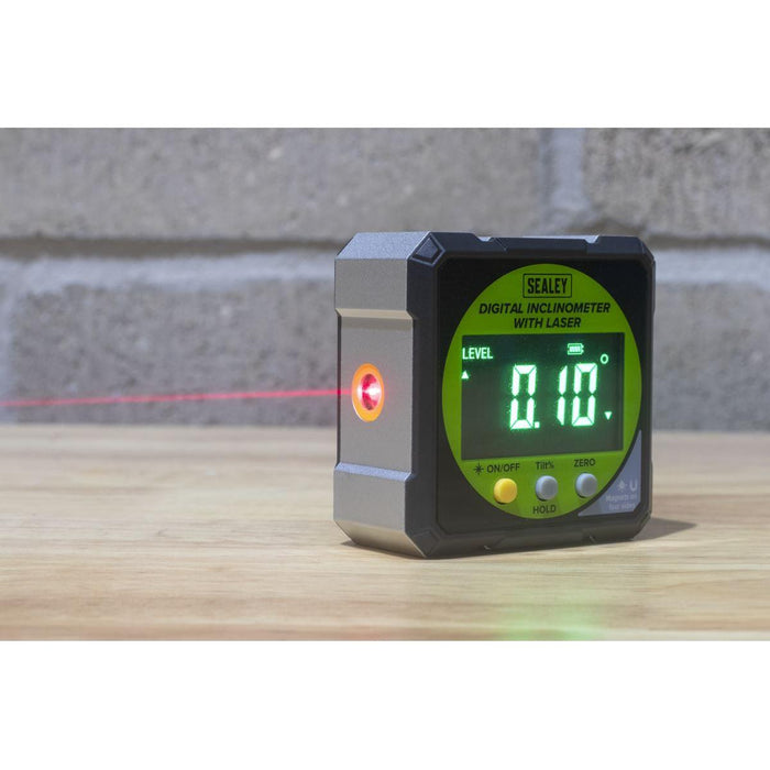 Sealey Inclinometer Digital with Laser AK9991 Sealey - Town Tools 
