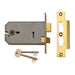 Union 2077-6 3 Lever Horizontal Mortice Lock Polished Brass 149mm UNION - Town Tools