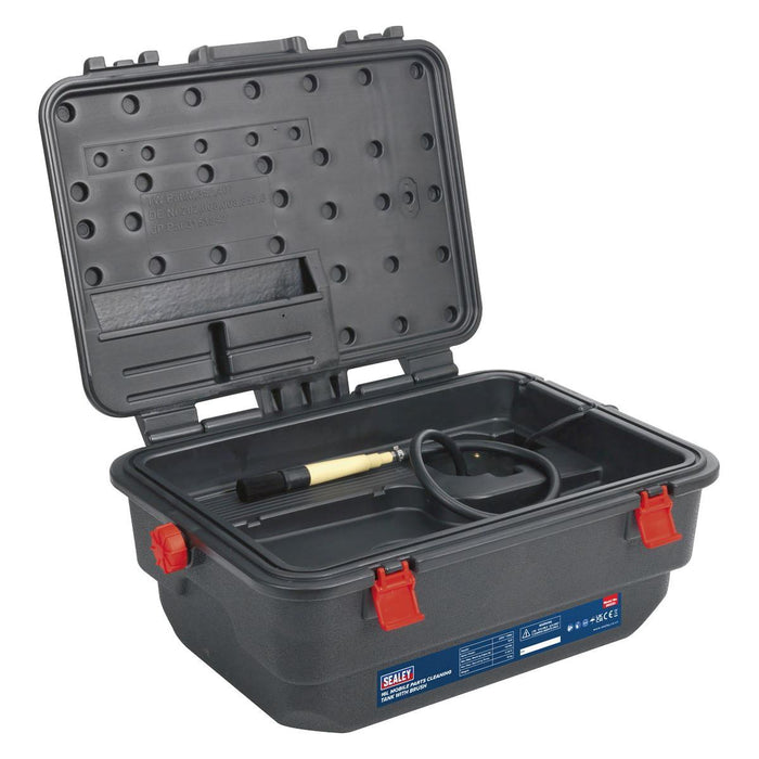 Sealey Mobile Parts Cleaning Tank with Brush SM222 Sealey - Town Tools 