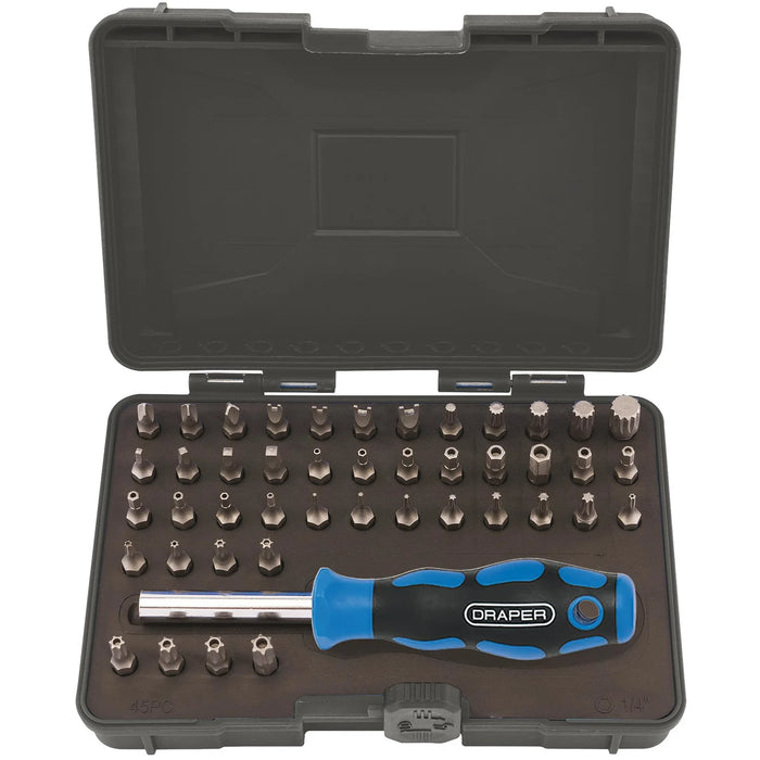 Draper Security Screwdriver Bit and Driver Set (45 Piece) - 865/45