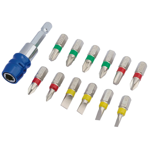Draper Expert Coloured Screwdriver Bit Set With Magnetic Holder (13 Piece)