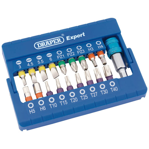 Draper Expert Coloured Screwdriver Bit Set (19 Piece) - CMBH19 - image 1
