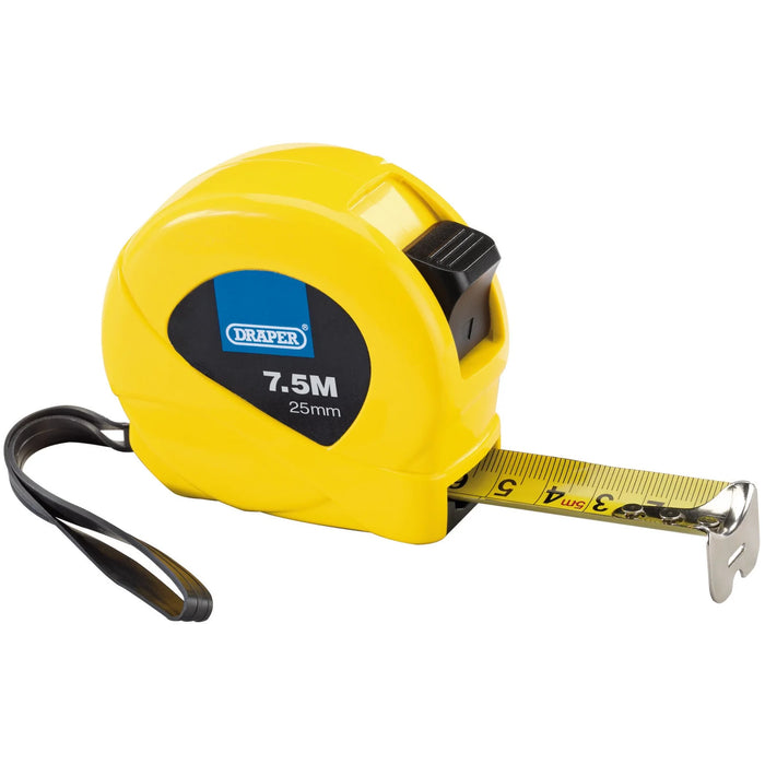 Draper Measuring Tapes, 7.5m/25ft x 25mm, 3 Colours (Dispenser of 12)