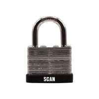Scan Laminated Steel Padlock 40mm Keyed Alike Pack of 2