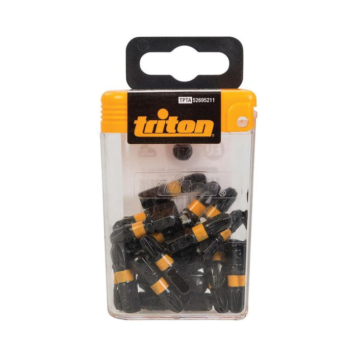 Triton Pozi Screwdriver Impact Bit 25pk PZ3 25mm Triton - Town Tools 