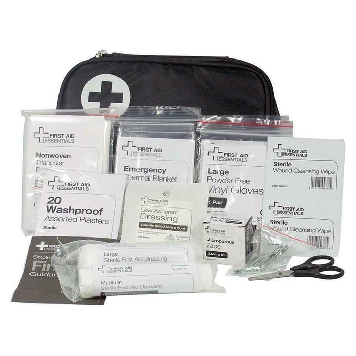 AA 45 Piece First Aid Kit Medical Emergency Bag Travel Work Home Car Office Box