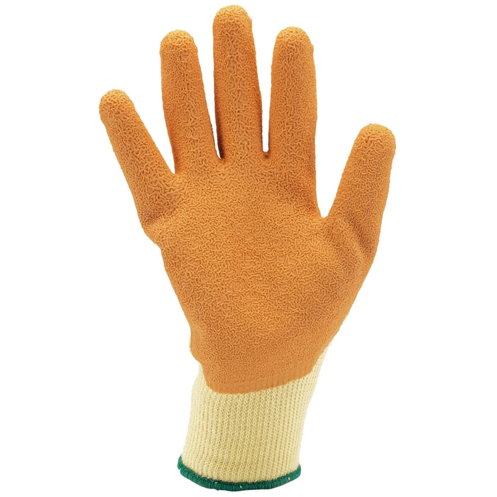 Draper Heavy Duty Latex Coated Work Gloves, Large, Orange - HDLGA/B