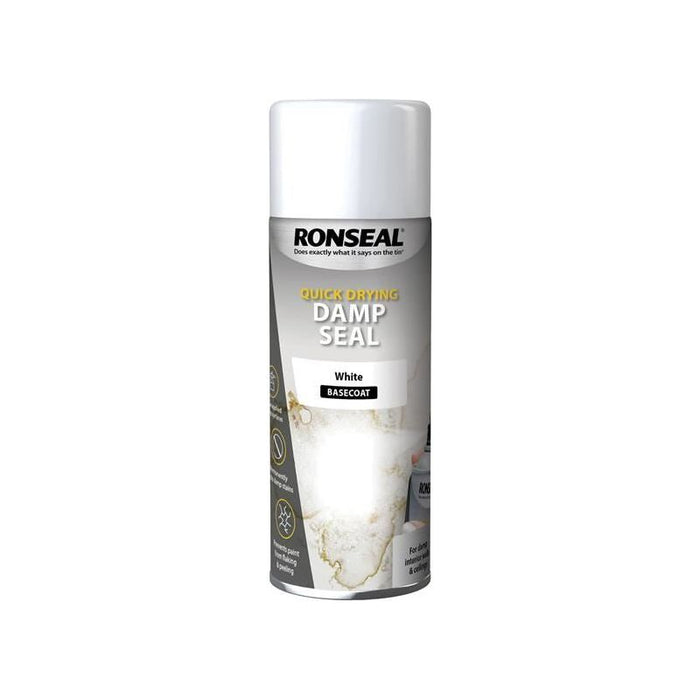 Ronseal Quick Dry Damp Seal Aerosol White 400ml Ronseal - Town Tools