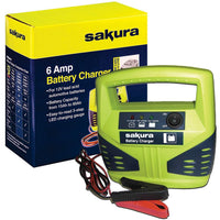 12 Volt 6 Amp Car Battery Charger up to 1.2L Van Boat Bike Motorhome LED Compact