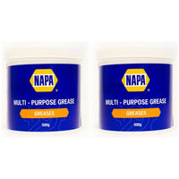 2x NAPA Multi Purpose Wheel Bearing Grease 500g Lithium LM2 TUB