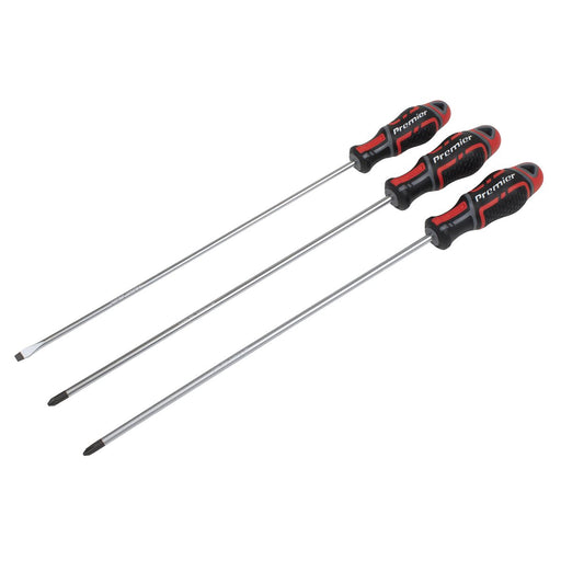 Sealey Premier Premier GripMAX Extra-Long Screwdriver Set 3pc AK4372 Sealey Premier - Town Tools 