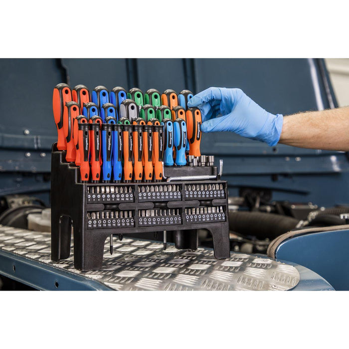 Siegen Siegen Screwdriver, Bit & Nut Driver Set 100pc S01248 Siegen - Town Tools 