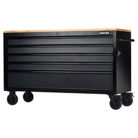 Draper Bunker 5 Drawer Workbench Roller Tool Cabinet, 61", Grey
