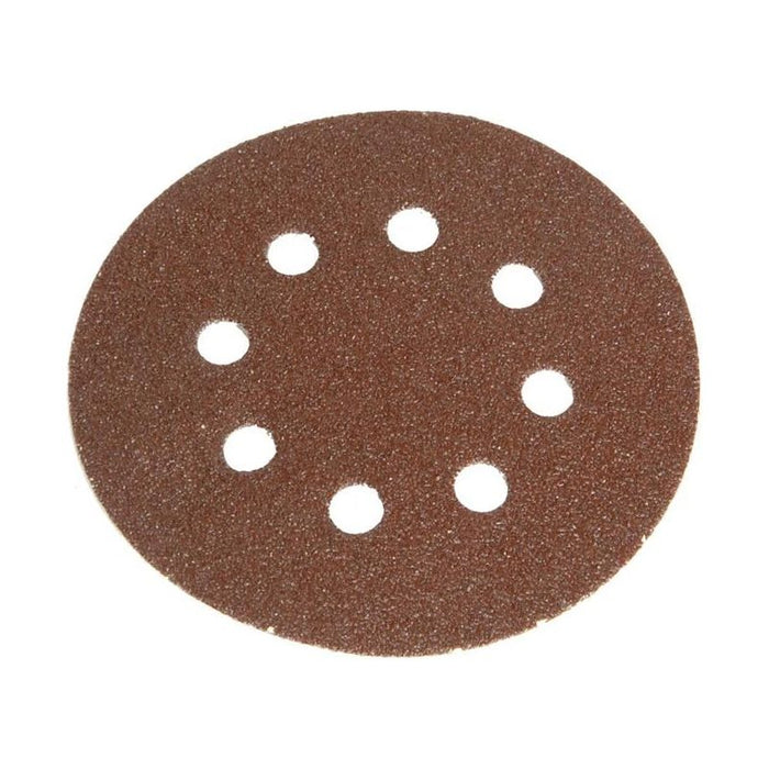 Faithfull Hook & Loop Sanding Disc DID3 Holed 125mm x 80G (Pack 5) Faithfull - Town Tools