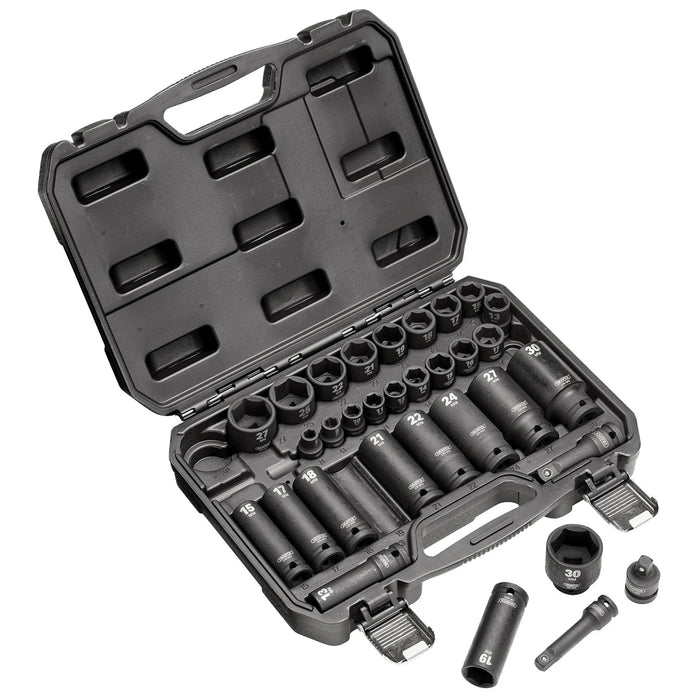 Draper HI-TORQ® Impact Socket Set, 3/8" & 1/2" Sq. Dr. (32 Piece) - 409/32/MM