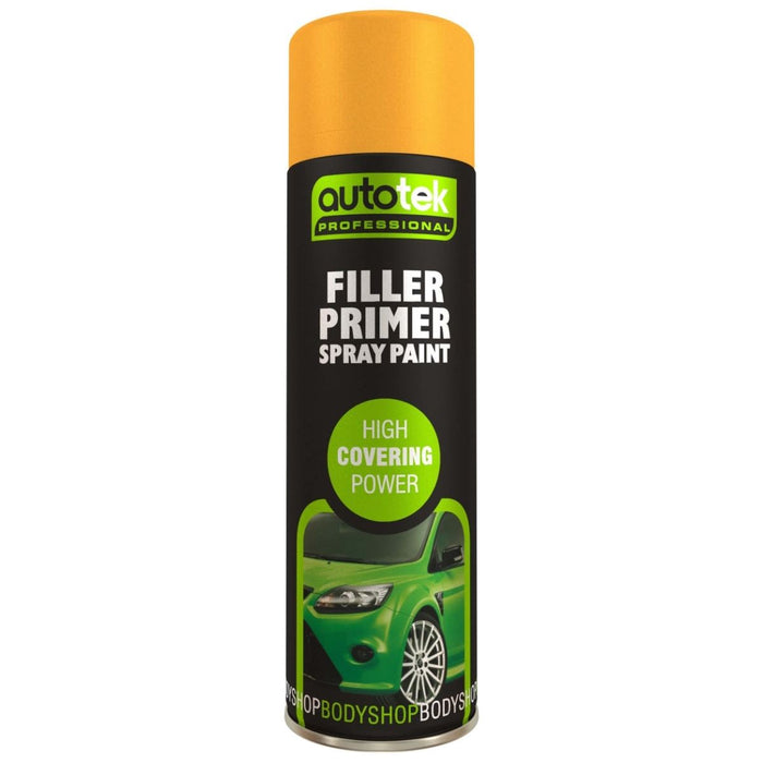Autotek Yellow Filler Primer 500ml High Covering Spray Paint Professional
