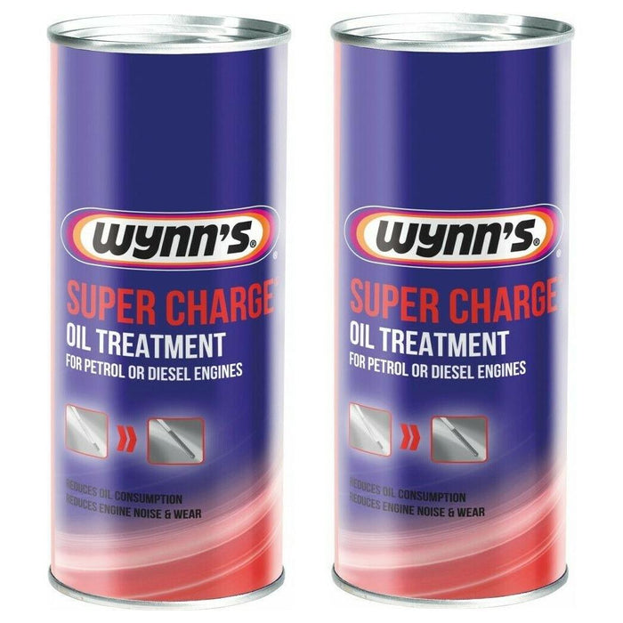 2x Wynns Supercharge Oil Treatment Additive for Petrol & Diesel Engines 425ml