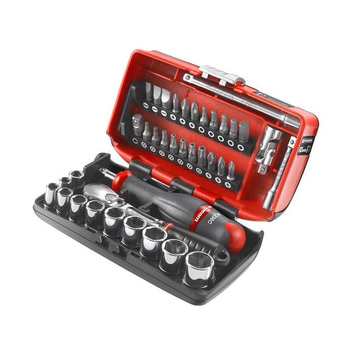 Facom 1/4in Drive Nano Socket Set, 38 Piece Facom - Town Tools