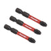 Sealey Pozi #3 Impact Power Tool Bits 50mm 3pc AK8234 Sealey - Town Tools 