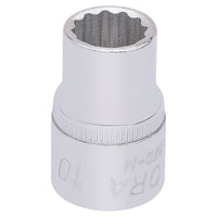 Draper Elora Bi-Hexagon Socket, 3/8" Sq. Dr., 10mm 25862