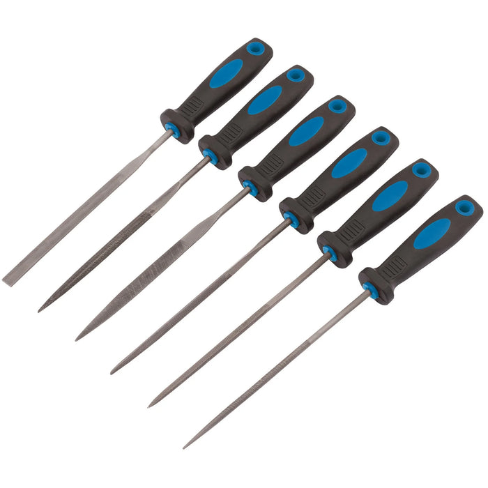 Draper Soft Grip Needle File Set, (6 Piece) 140-150mm