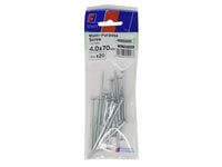 ForgeFix Multi-Purpose Pozi Screw CSK ST ZP 4.0 x 70mm ForgePack 20