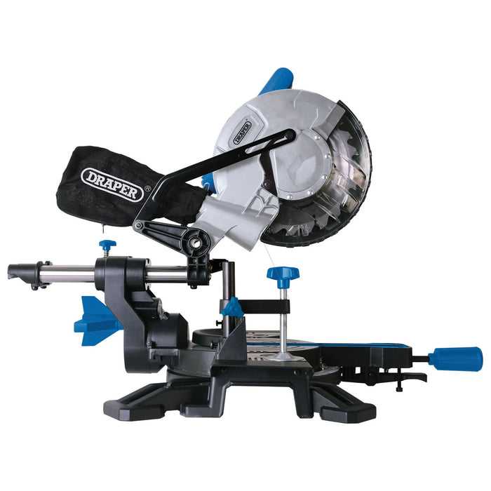 Draper 230V Sliding Compound Mitre Saw with Laser Cutting Guide, 210mm, 1500W