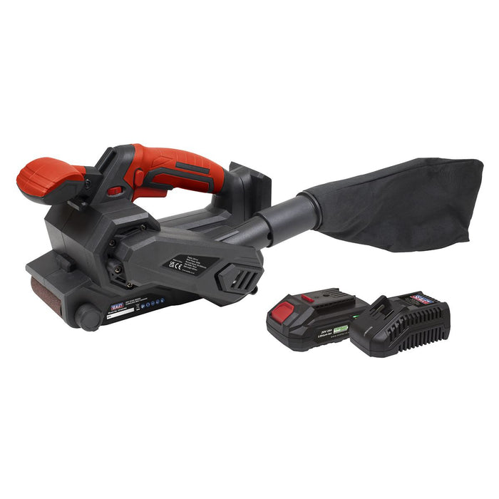 Sealey SV20 Series Cordless Belt Sander Kit 20V 2Ah CP20VBSKIT1 Sealey - Town Tools 