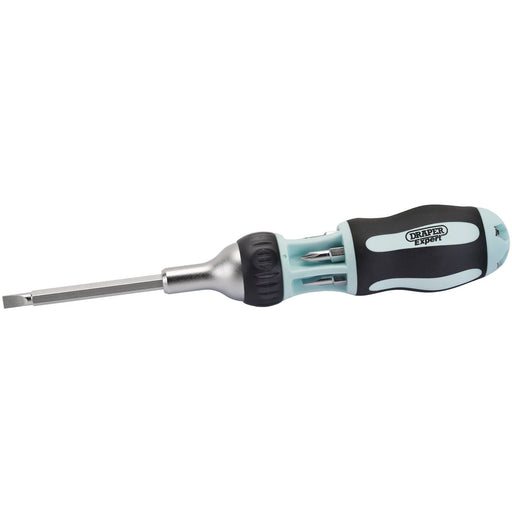 Draper Expert Soft Grip 7 in 1 Ratcheting Screwdriver and Bit Set - 995/7 - image 1
