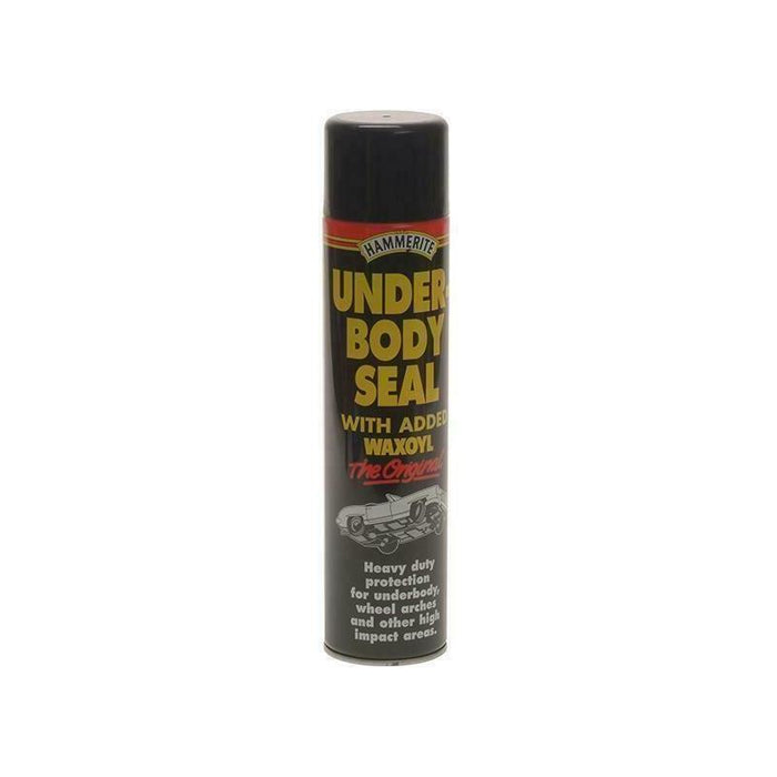 2 x Hammerite Underbody Seal With Waxoyl 600ml Black Underseal Aerosol Vehicle Hammerite - Town Tools 